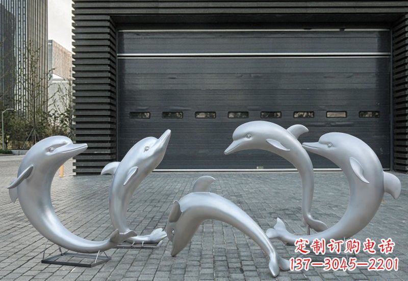 贵州海豚的精灵——不锈钢公园海豚雕塑