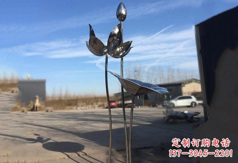贵州不锈钢荷花雕塑精美的艺术瑰宝