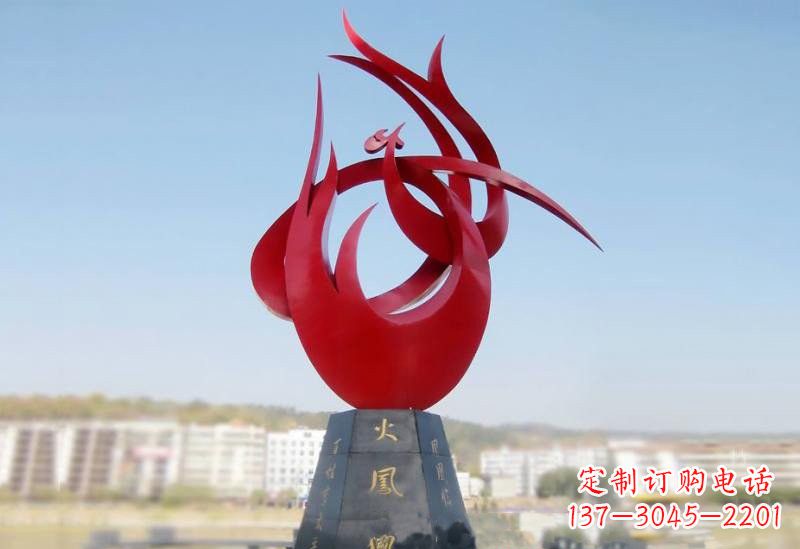 贵州凤凰雕塑——点缀不锈钢公园