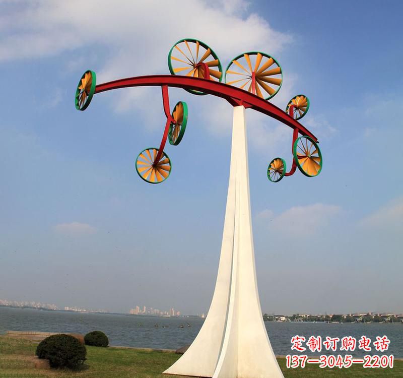 贵州不锈钢风车雕塑缔造美丽公园