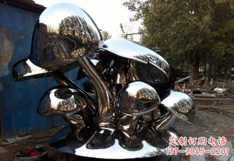 贵州不锈钢公园蘑菇雕塑