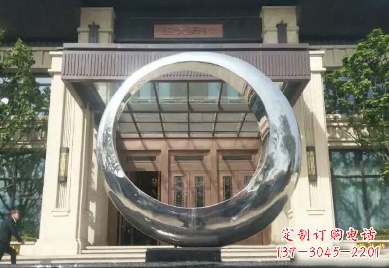 贵州不锈钢公园圆环雕塑精致美观的艺术品
