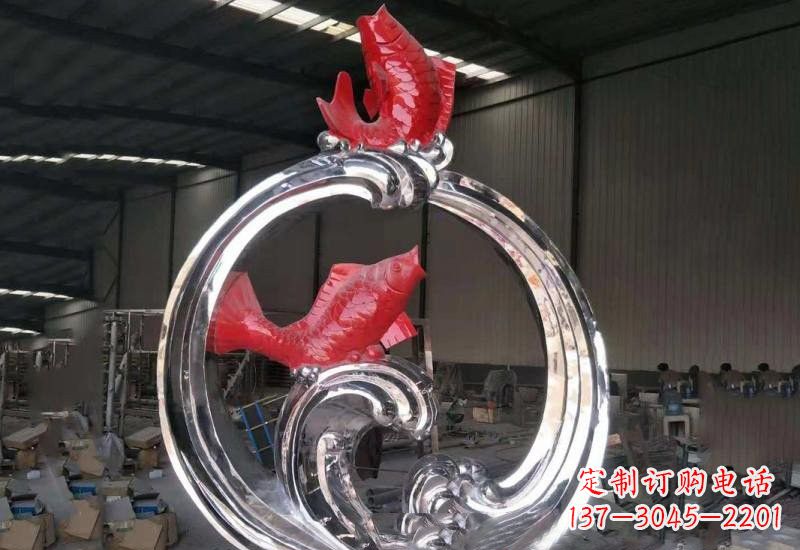 贵州不锈钢跃龙门雕塑——浪漫传奇的见证