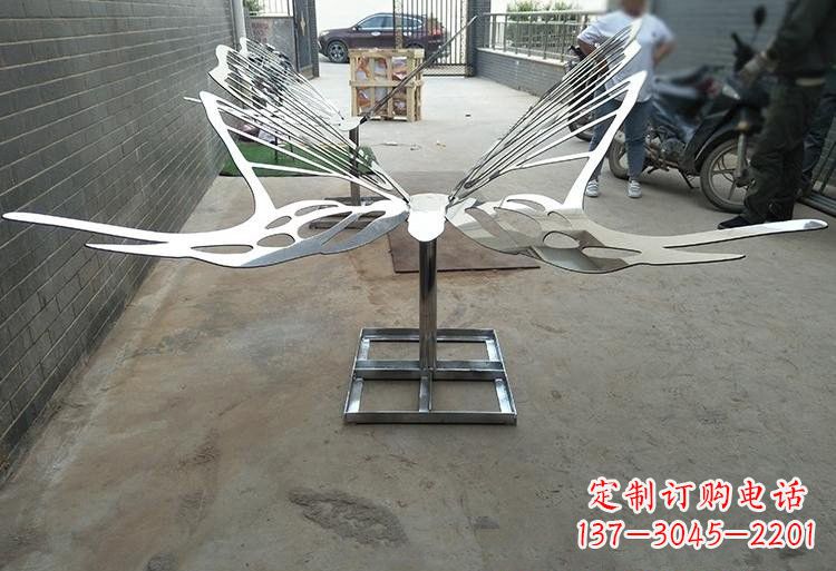 贵州非凡之美不锈钢公园的蝴蝶雕塑