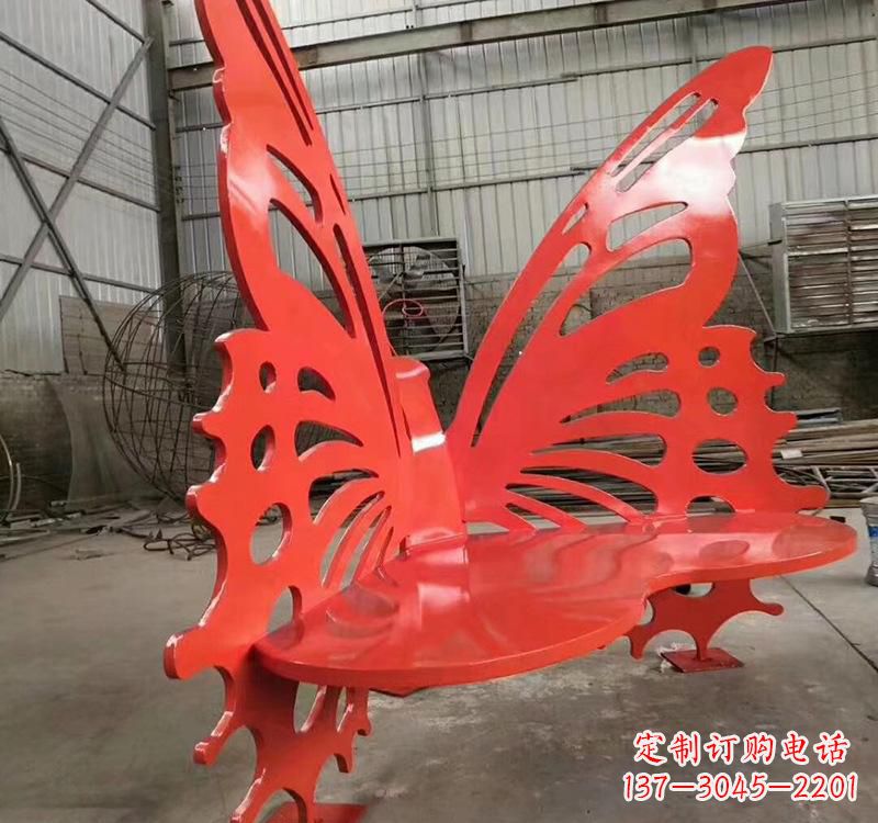 贵州不锈钢蝴蝶座椅雕塑美丽的艺术作品