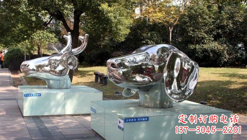 贵州不锈钢十二生肖动物头像雕塑的魅力