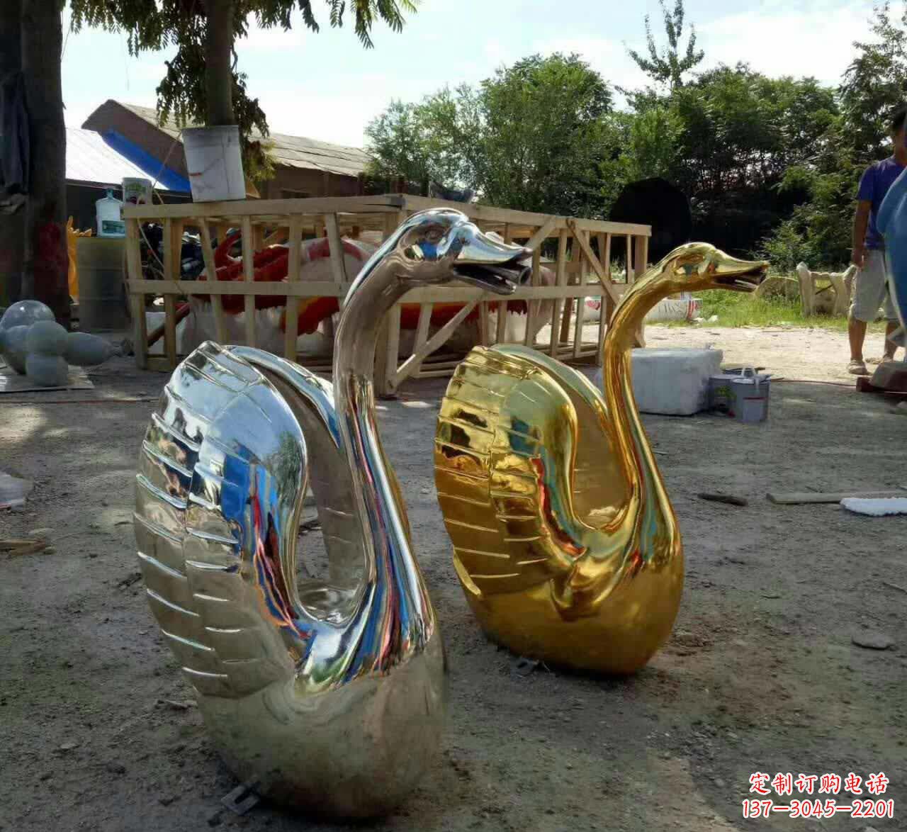 贵州不锈钢天鹅雕塑艺术之美