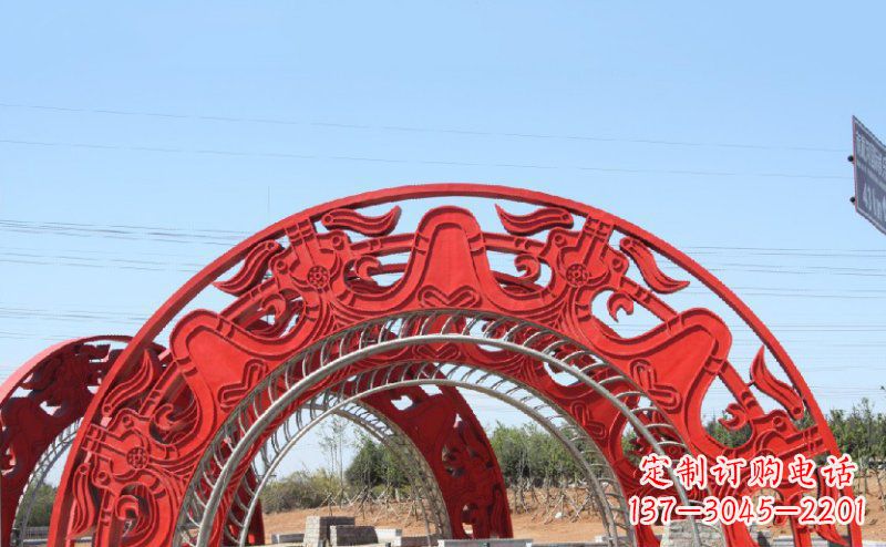 贵州不锈钢拱门雕塑美丽的艺术精品