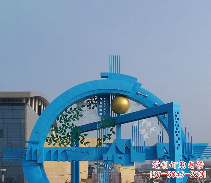 贵州不锈钢拱桥雕塑美丽的艺术品