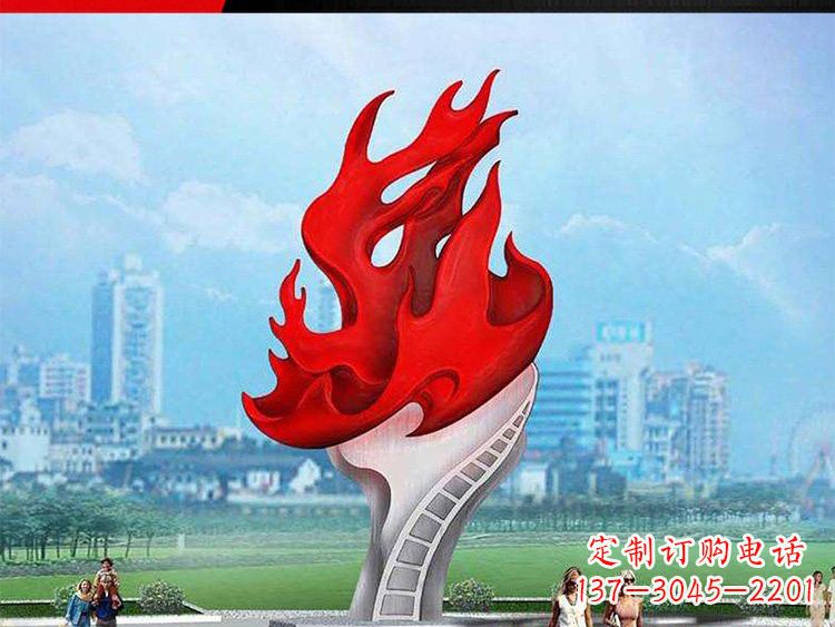 贵州不锈钢火炬雕塑——激发民族自信的象征
