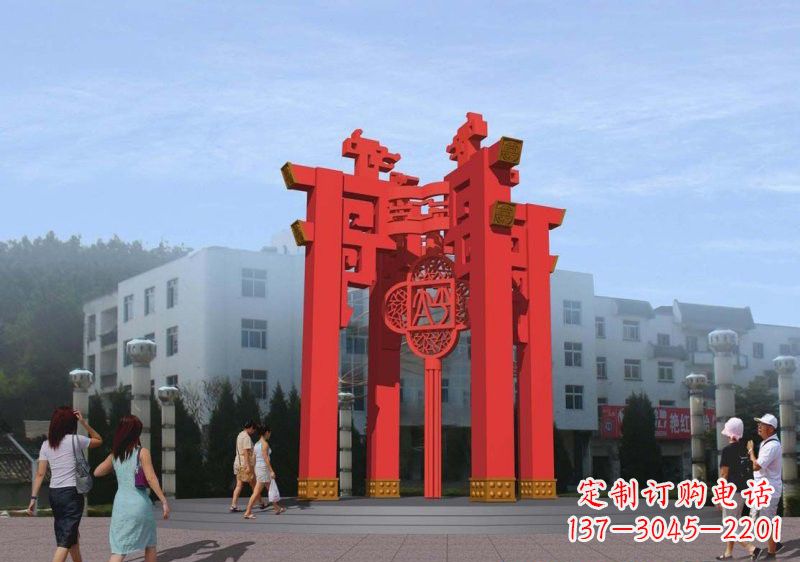贵州不锈钢灯笼雕塑——点亮城市美景