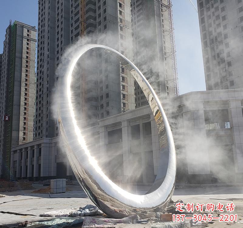 贵州不锈钢圆环雕塑给城市带来独特美感