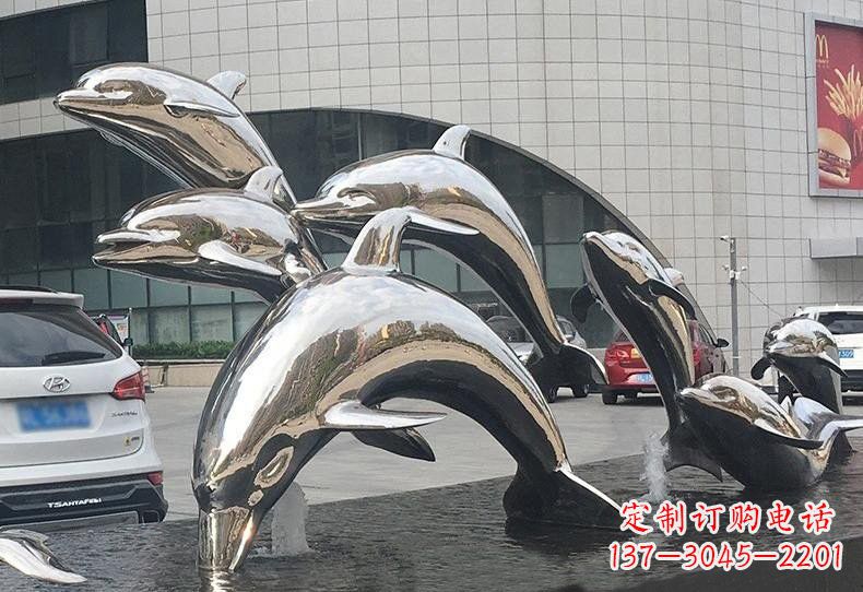 贵州不锈钢海豚雕塑——精美绝伦