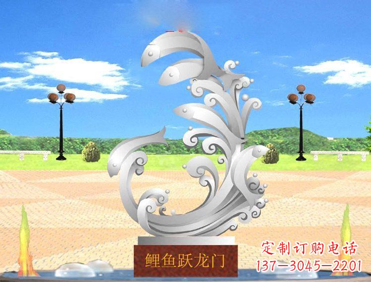 贵州不锈钢广场上的龙雕塑