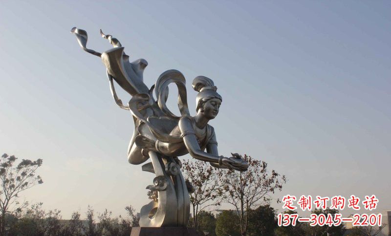 贵州不锈钢蟠桃仙女雕塑美丽的传说