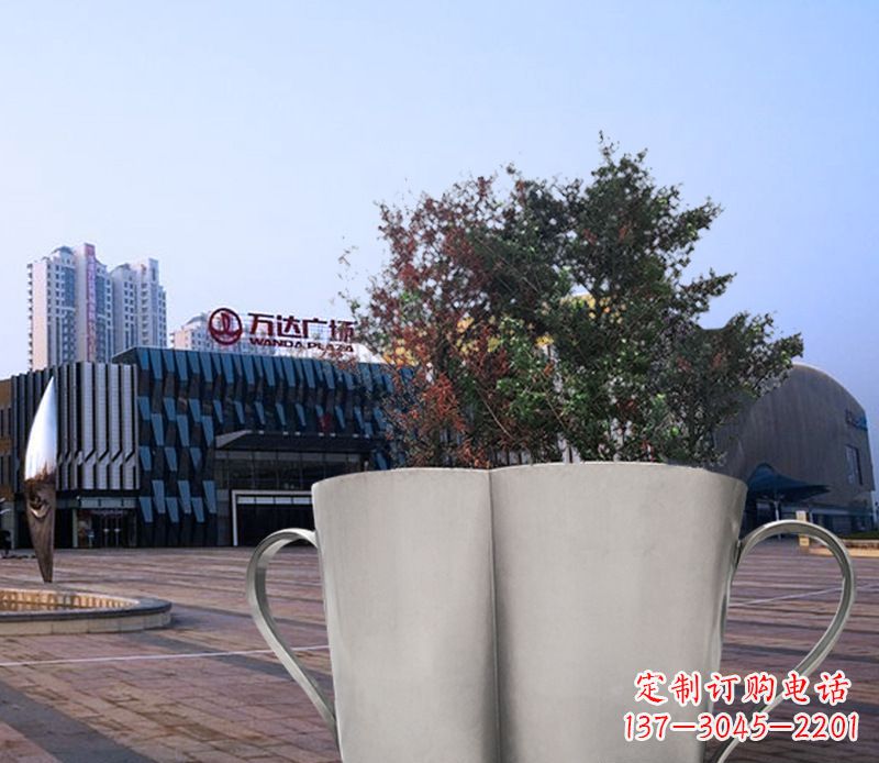 贵州不锈钢花盆雕塑带来精致的艺术感受
