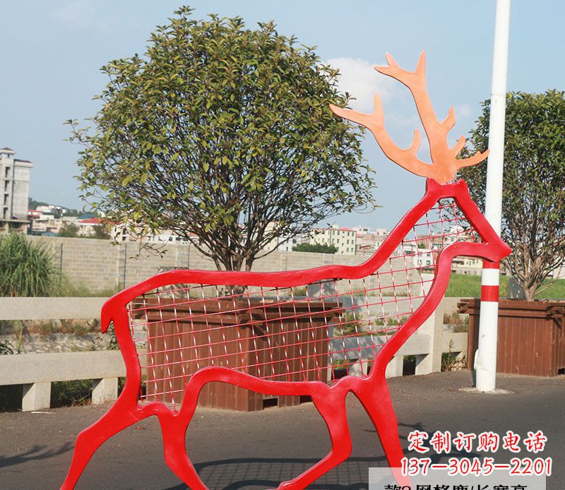 贵州不锈钢动物雕塑——鹿
