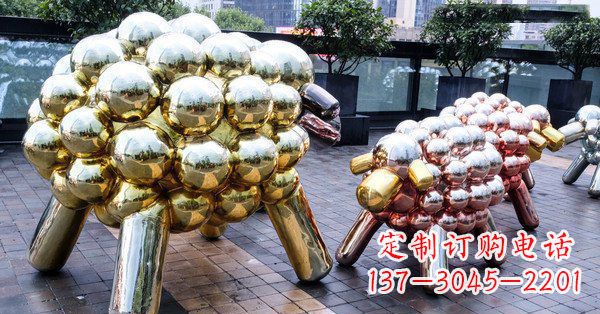 贵州不锈钢动物雕塑肖恩的小羊