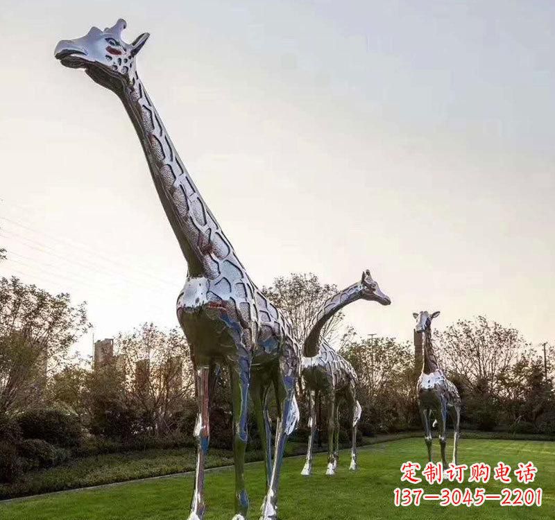 贵州不锈钢长颈鹿雕塑美丽的艺术精神