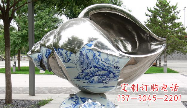 贵州不锈钢海螺景观雕塑美轮美奂