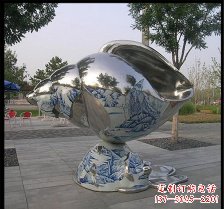 贵州不锈钢海螺景观雕塑精美的海景景观