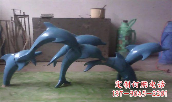 贵州不锈钢海豚雕塑精致的艺术品