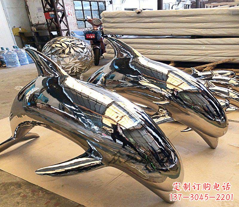 贵州不锈钢海豚雕塑传承美丽的海洋文化