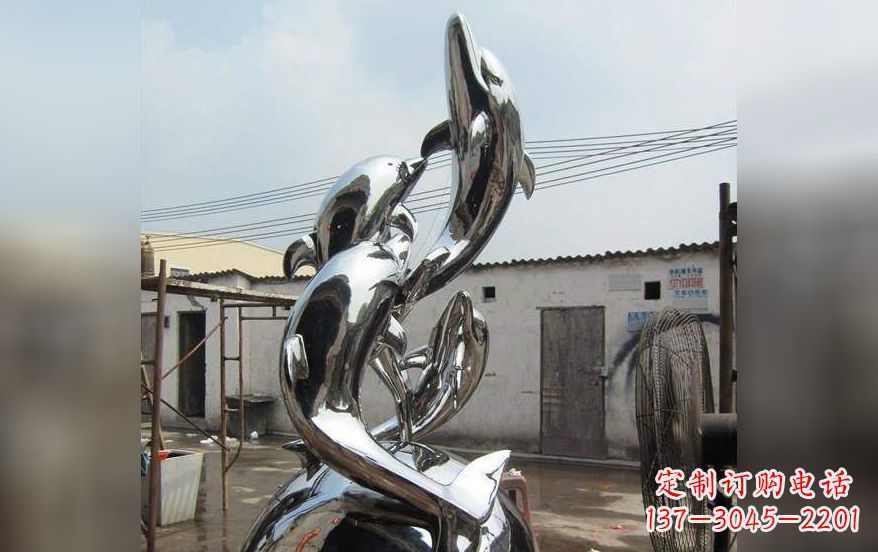 贵州海豚之美——不锈钢海豚雕塑