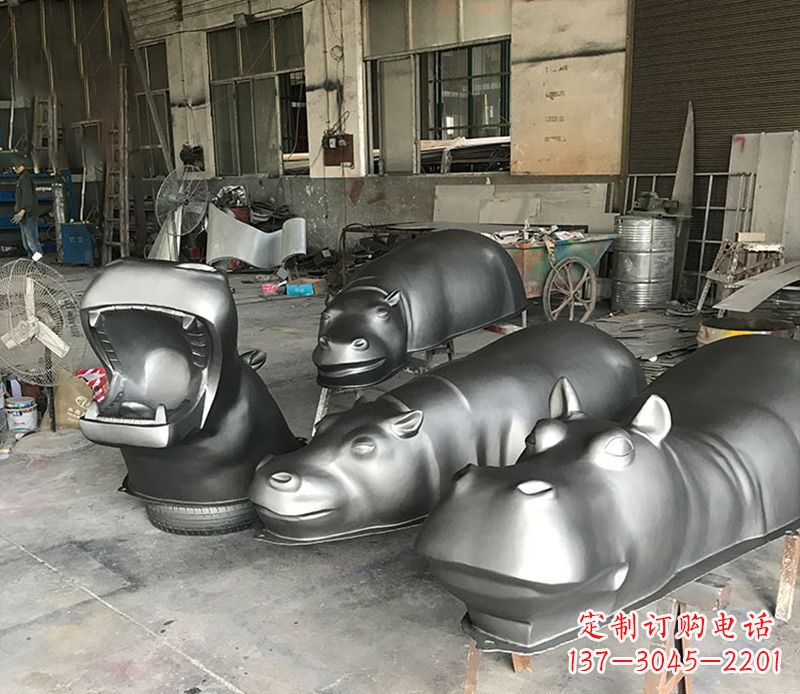 贵州不锈钢河马雕塑——艺术与自然的完美结合