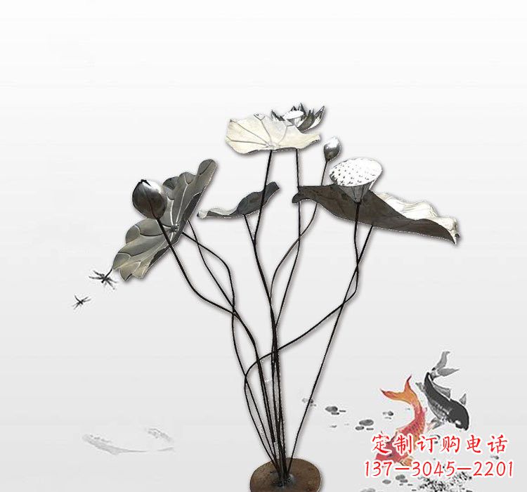 贵州不锈钢荷叶雕塑艺术的精美结合