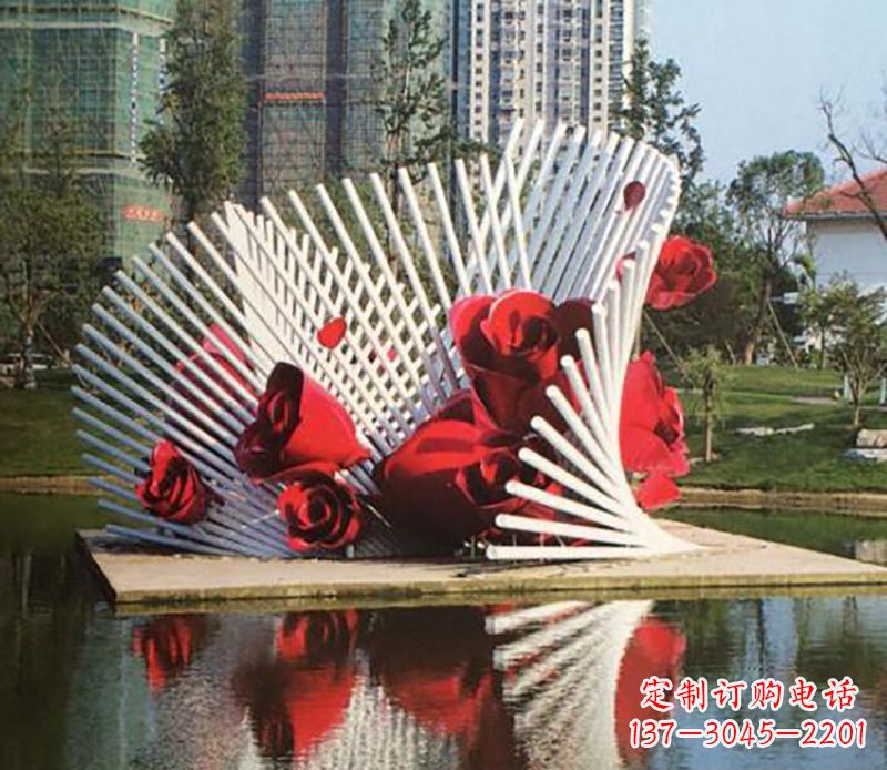 贵州不锈钢玫瑰雕塑——美丽的艺术之作