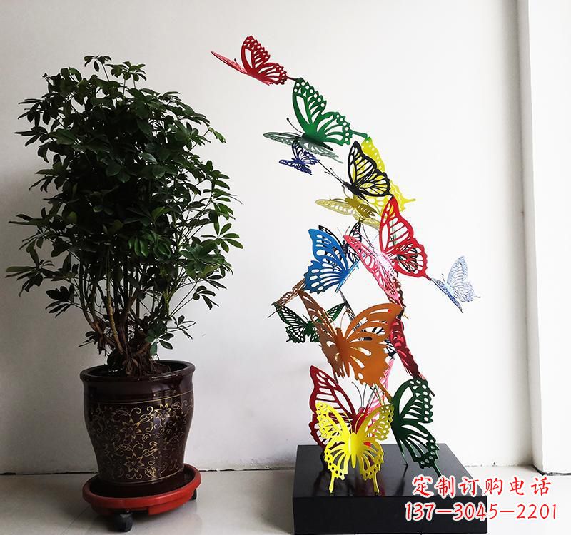 贵州不锈钢蝴蝶雕塑精美的艺术品