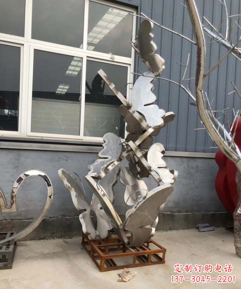 贵州蝴蝶之舞不锈钢雕塑精美绝伦