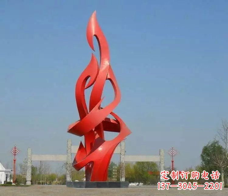 贵州火苗雕塑点缀城市景观