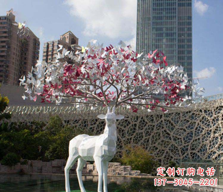 贵州不锈钢梅花鹿雕塑艺术的精美结晶