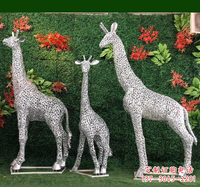 贵州不锈钢长颈鹿雕塑艺术与美的完美结合