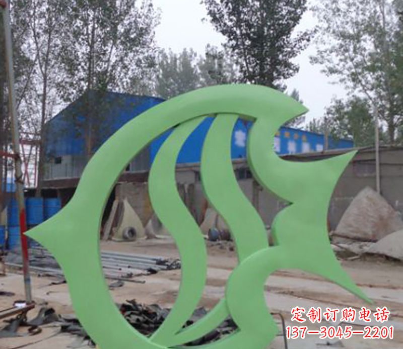 贵州不锈钢剪纸鲤鱼雕塑——传承传统艺术
