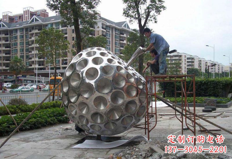 贵州不锈钢苹果雕塑