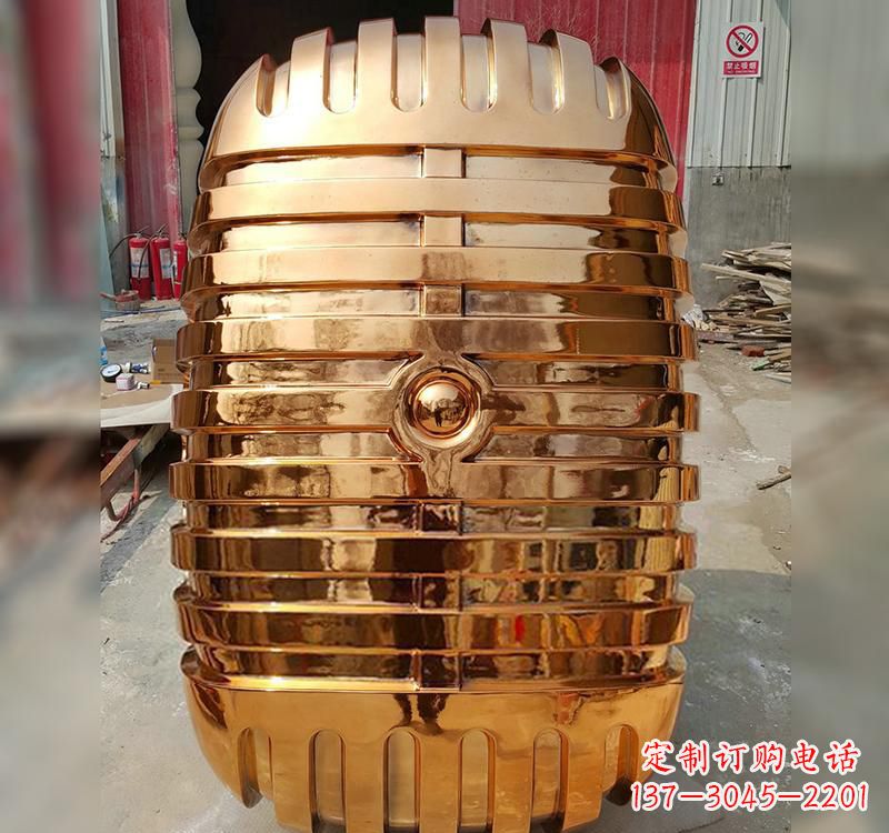 贵州不锈钢话筒雕塑传承历史的象征