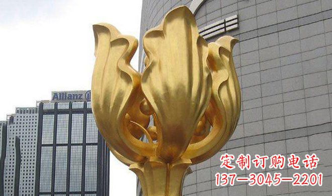 贵州不锈钢紫荆花雕塑传承中国文化