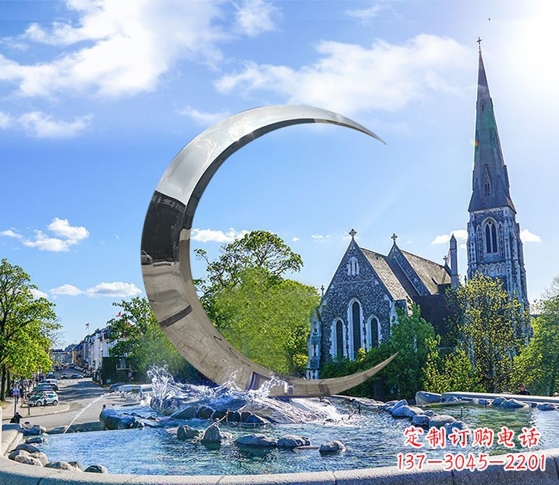 贵州不锈钢景观月亮雕塑精美绝伦