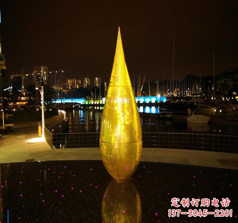贵州不锈钢水滴雕塑给环境带来美丽