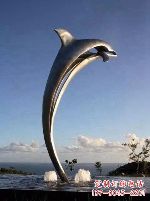 贵州不锈钢海豚雕塑让游客流连忘返