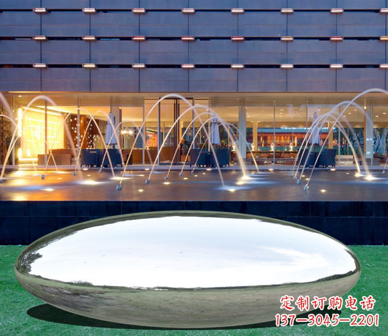 贵州不锈钢镜面鹅卵石雕塑