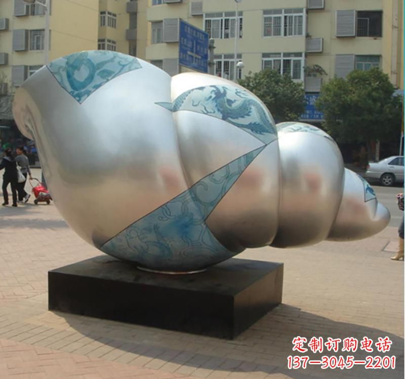 贵州不锈钢海螺雕塑艺术的精美融合