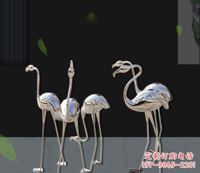 贵州非凡之美不锈钢火烈鸟雕塑