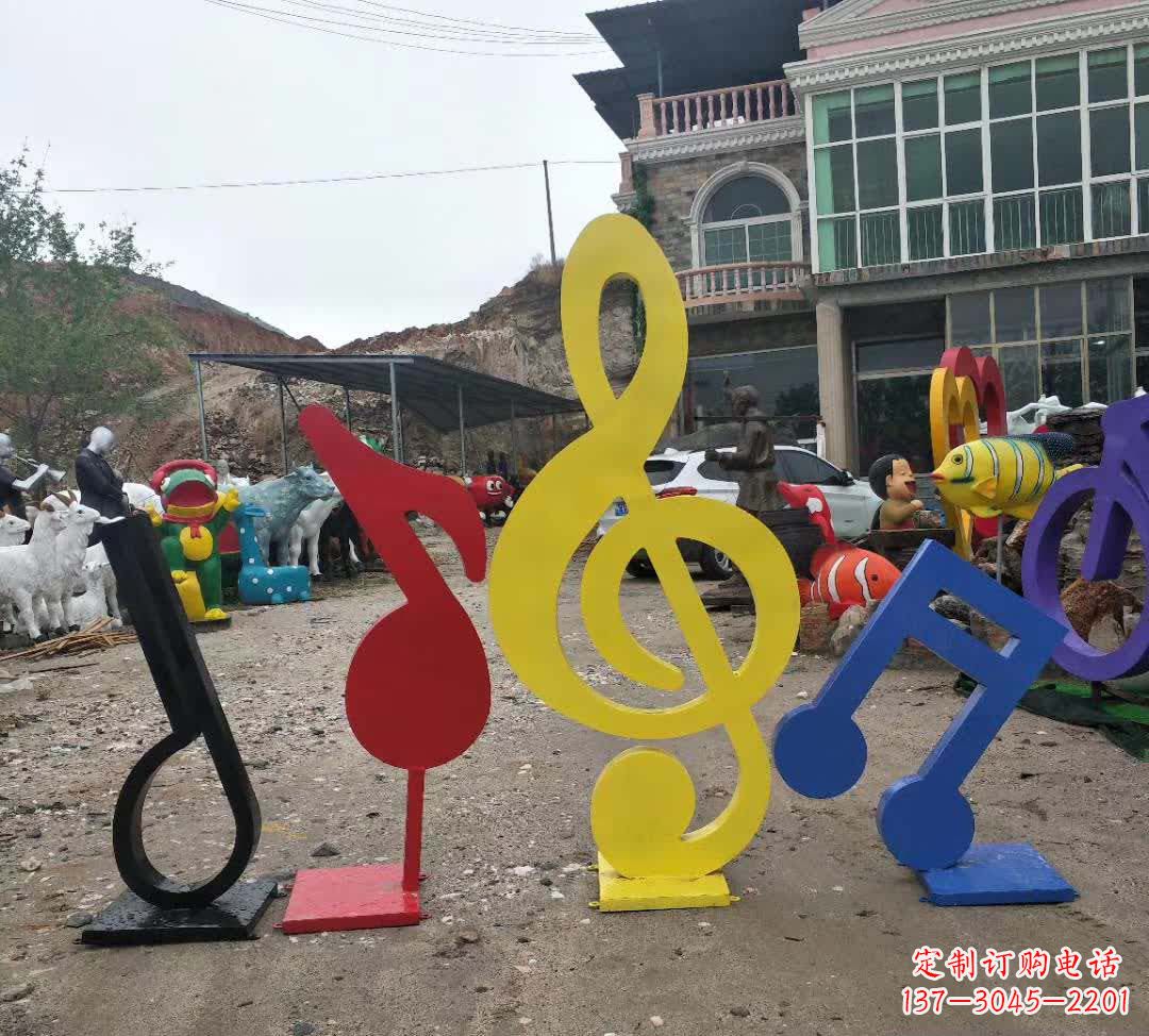 贵州不锈钢烤漆音符雕塑