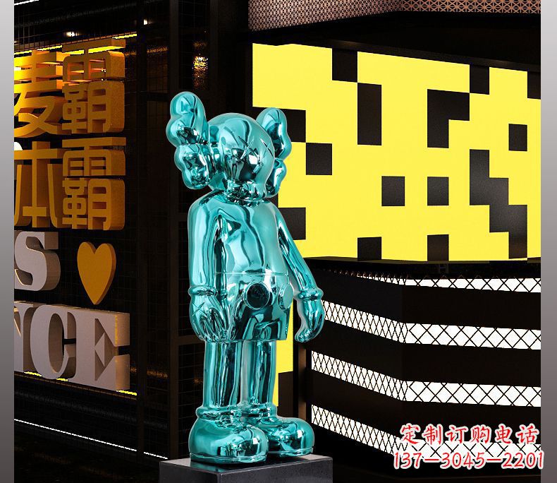 贵州不锈钢蓝色机器人雕塑引领未来的艺术品