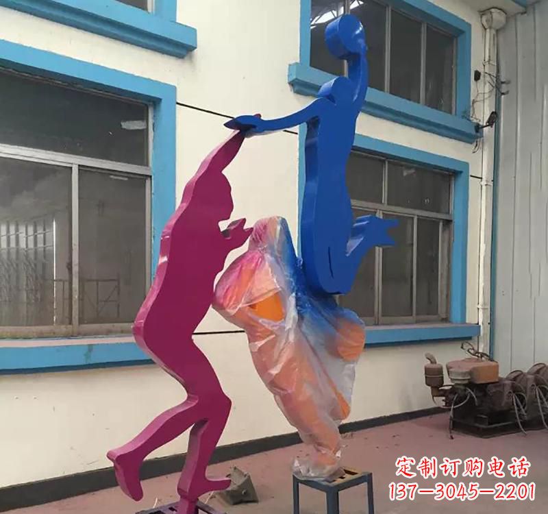 贵州不锈钢篮球运动员雕塑纪念篮球运动传奇
