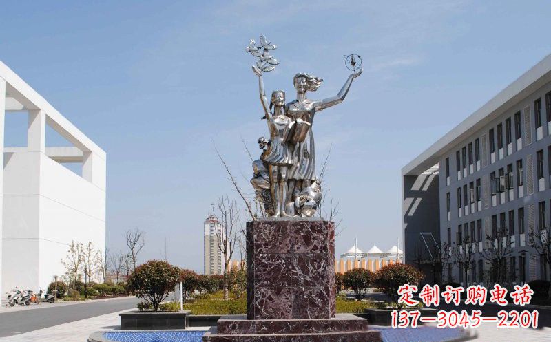贵州不锈钢学生雕塑——记录学生成长的精美艺术品